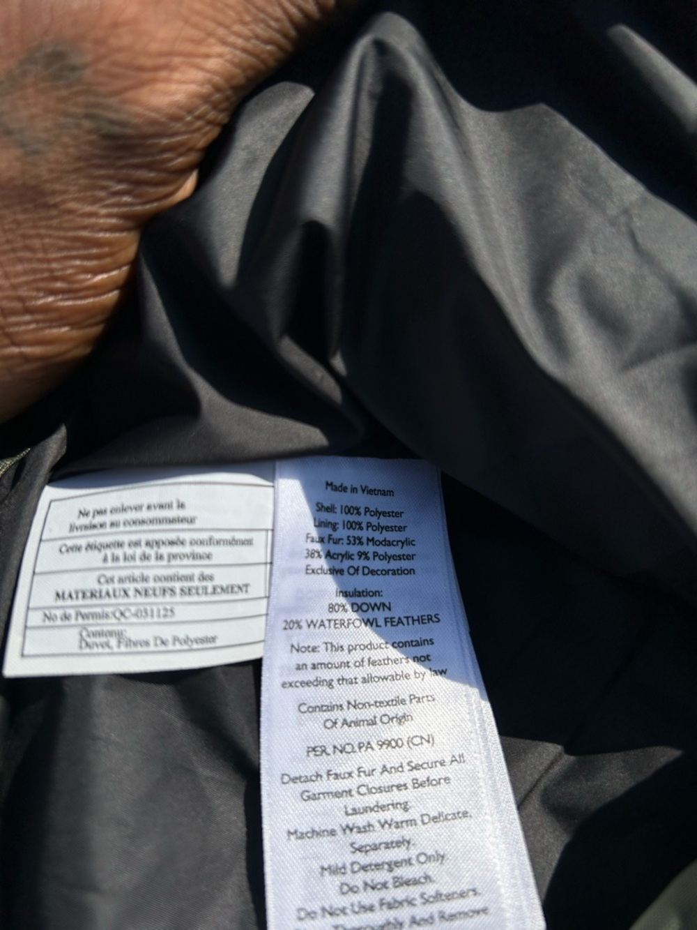 Eddie Bauer Olive Green Quilted Jacket with Hood Trim - Picture 6 of 9